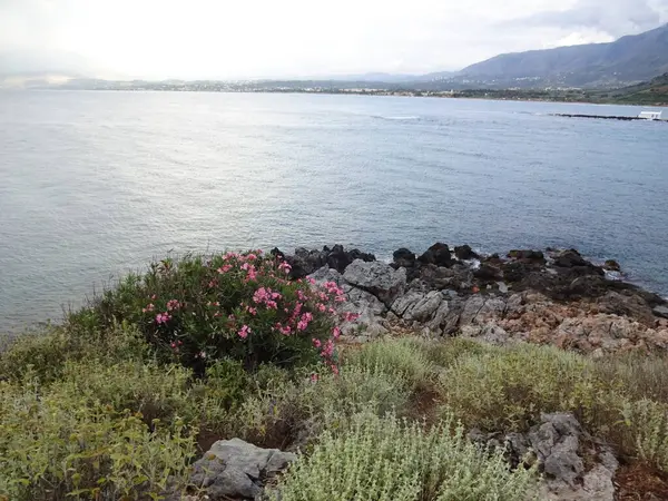 Isla Creta Maravillosa Playa Mar Creta Impresionante Naturaleza Lindos Resorts —  Fotos de Stock