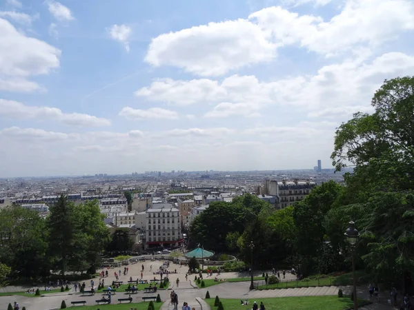 Centrala Paris Berömda Landmärken Eiffeltornet Och Den Eleganta Utsikten — Stockfoto