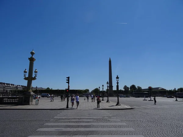 Innenstadt Von Paris Berühmte Sehenswürdigkeiten Der Eiffelturm Und Eine Noble — Stockfoto