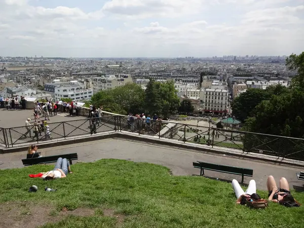 Centrala Paris Berömda Landmärken Eiffeltornet Och Den Eleganta Utsikten — Stockfoto