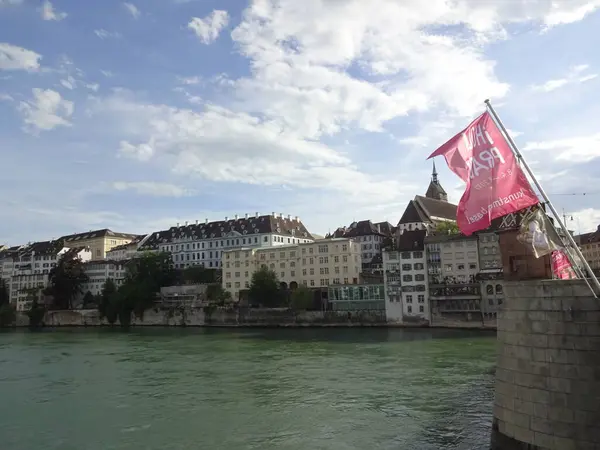 Sviçre Nin Basel Kenti Lange Erlen Parkı Eski Merkez Belediye — Stok fotoğraf