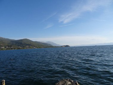 Eski Yugoslav Makedonya Cumhuriyeti, Ohri. Tarihi ve aktif turizm için harika bir yer. Ohri Gölü