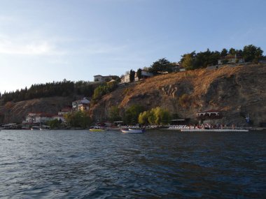 Eski Yugoslav Makedonya Cumhuriyeti, Ohri. Tarihi ve aktif turizm için harika bir yer. Ohri Gölü