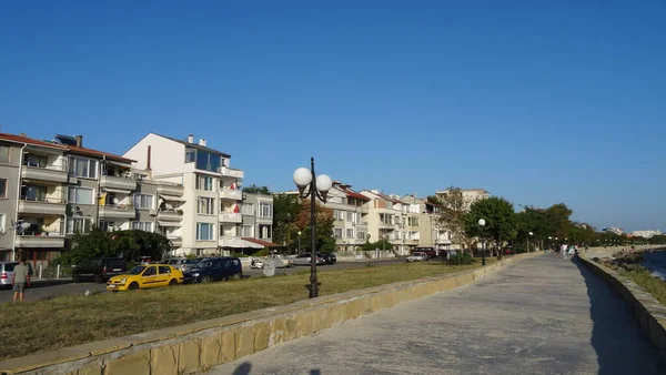 Bulgária País Maravilhoso Barato Para Umas Férias Praia Pomorie Resort — Fotografia de Stock