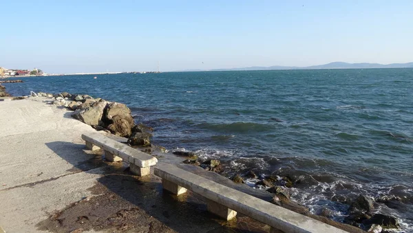 Bulgarije Een Prachtig Goedkoop Land Voor Een Strandvakantie Pomorie Een — Stockfoto