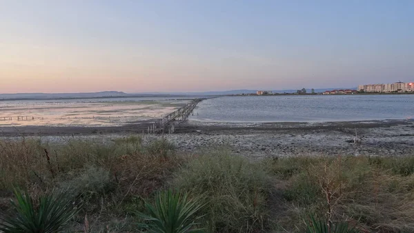 Bulharsko Nádherná Levná Země Pro Dovolenou Pláži Pomorie Oblíbené Letovisko — Stock fotografie