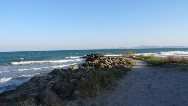 Bulgarien Vidunderligt Billigt Land Strandferie Pomorie Populært Feriested Burgas Regionen - Stock-foto