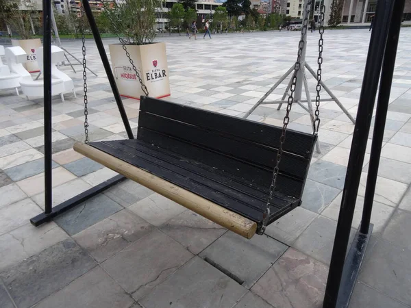 Oude Balkanstad Tirana Geweldige Gebouwen Aangename Natuur Een Heel Ander — Stockfoto