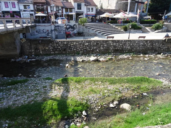 Krásné Panoramata Prispen Procházky Městě Neobvyklé Místo Které Zachovalo Svou — Stock fotografie