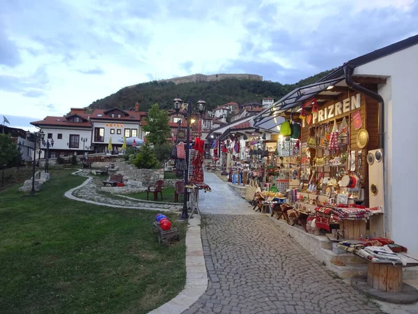 Gyönyörű Panoráma Prispen Séták Városban Szokatlan Hely Amely Megőrizte Ízét — Stock Fotó