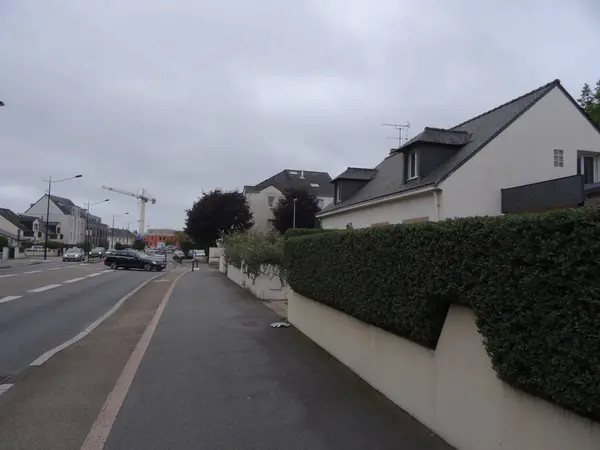 Arquitetura Antiga Vegetação Brilhante Região Loire Atlantique Bretagne Francês Nantes — Fotografia de Stock