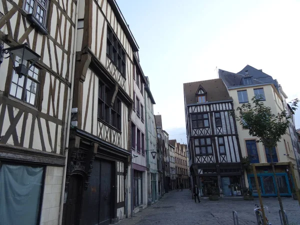 Rouen Mycket Vacker Stad Med Antik Gotisk Arkitektur Det Ligger — Stockfoto