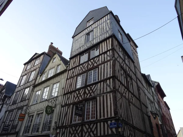 Rouen Mycket Vacker Stad Med Antik Gotisk Arkitektur Det Ligger — Stockfoto