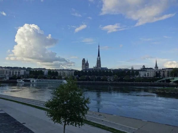 Rouen Egy Nagyon Szép Város Ősi Gótikus Építészettel Normaniában Található — Stock Fotó