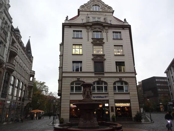 Schöne Altstadt Von Leipzig Deutschland Wunderbare Architektur Und Sehr Interessante — Stockfoto