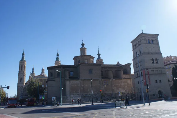 Spain Autonomous Community Aragon City Zaragosa Amazing Architecture Scale Buildings — Stock Photo, Image