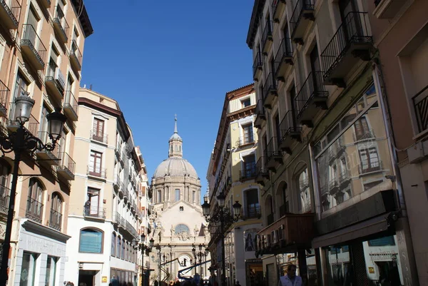 Hiszpania Wspólnota Autonomiczna Aragonii Miasto Zaragosa Niesamowita Architektura Skala Budynków — Zdjęcie stockowe