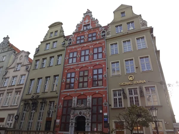 Lengyelország Kiváló Ország Olcsó Kulturális Történelmi Turizmus Számára Gdansk Utcái — Stock Fotó