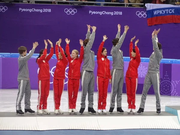 Jeux Olympiques Pyeongchang 2018 Fête Incroyable Sport Culture Photos Pas — Photo