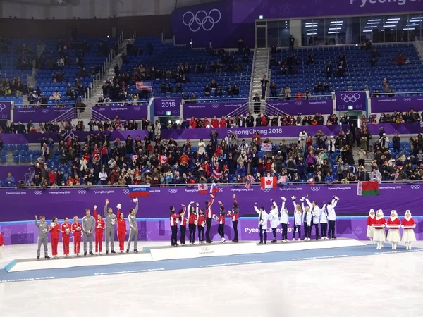 Jeux Olympiques Pyeongchang 2018 Fête Incroyable Sport Culture Photos Pas — Photo