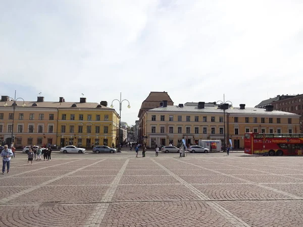 Arhitectura Helsinki Finlandeză Plimbare Plăcută Străzile Vechi Într Primăvară — Fotografie, imagine de stoc