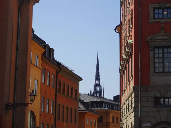 Arhitectura Din Stockholm Este Foarte Recunoscută Clădiri Frumoase Străzi Vechi — Fotografie, imagine de stoc