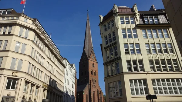 Architektur Des Deutschen Hamburg Die Berühmte Stadt Der Elbe Ihre — Stockfoto