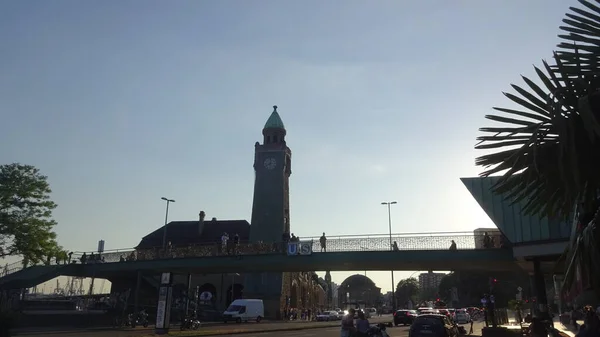 Architettura Tedesca Amburgo Famosa Città Sull Elba Sue Strade Tunnel — Foto Stock