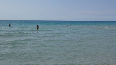 Varadero 'nun inanılmaz renkleri. Gün batımı ve sadece güzel günler. Küba 'daki Atlantik kıyısının güzelliği