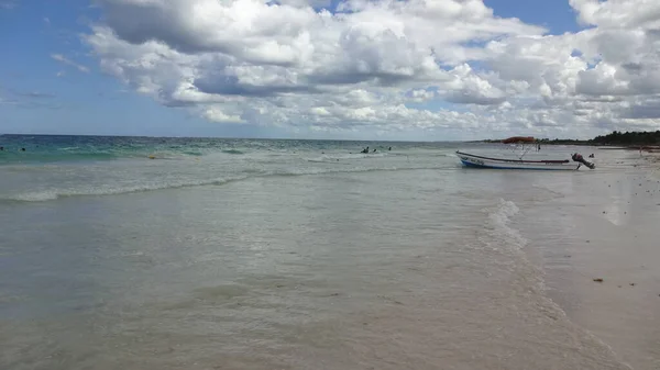 Tulum City Stunning Nature Beautiful Beach Mexico Paradise Tourists Who — Stock Photo, Image