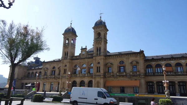 San Sebastian Miasto Kraju Basków Bardzo Piękną Architekturą Wielkimi Plażami — Zdjęcie stockowe