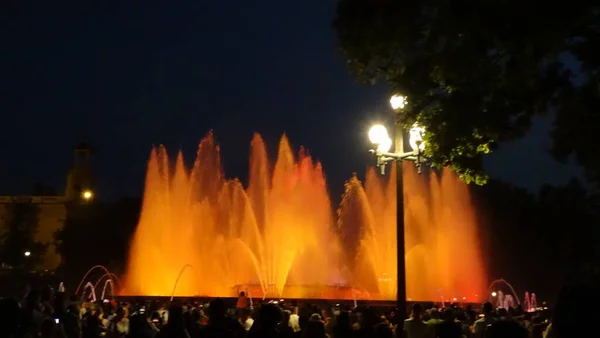 Stunning Bright Fabulous Barcelona Fountains Gaudi Houses Parks Gothic Spain — Stock Photo, Image