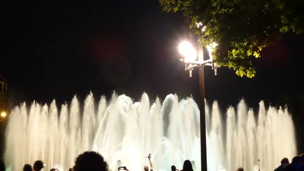 Superbe Lumineux Fabuleux Barcelone Fontaines Maisons Gaudi Parcs Gothique Espagne — Photo