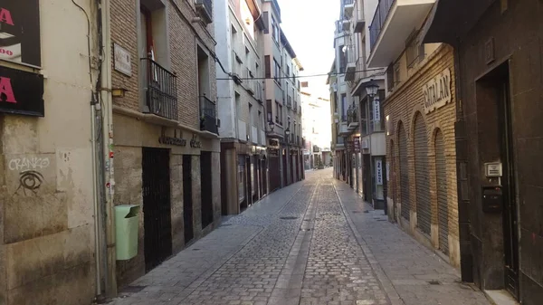 Impresionantes Calles Antiguas Tudela Sabor Español Casas Muy Muy Antiguas — Foto de Stock