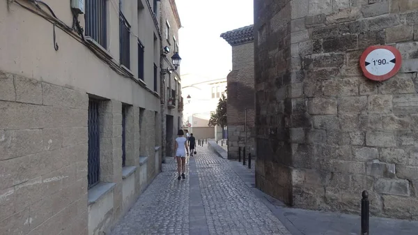 Impresionantes Calles Antiguas Tudela Sabor Español Casas Muy Muy Antiguas — Foto de Stock