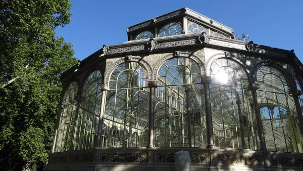 Великолепная Архитектура Мадрида Парк Дворец Улицы Испанской Столицы Являются Справедливыми — стоковое фото