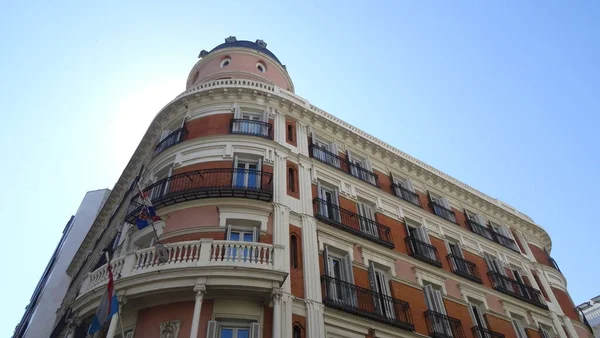 Die Prachtvolle Architektur Madrids Der Park Der Palast Und Die — Stockfoto