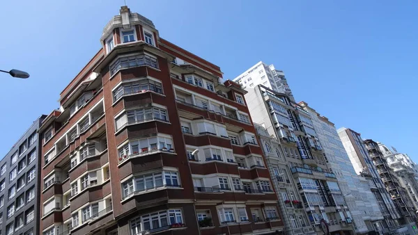 Coruña Una Ciudad Galicia Tiene Una Arquitectura Muy Inusual Hermosa — Foto de Stock