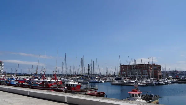 Coruna Stad Galicien Den Har Mycket Ovanlig Arkitektur Vacker Kust — Stockfoto