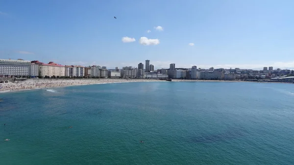 Coruna Stad Galicien Den Har Mycket Ovanlig Arkitektur Vacker Kust — Stockfoto