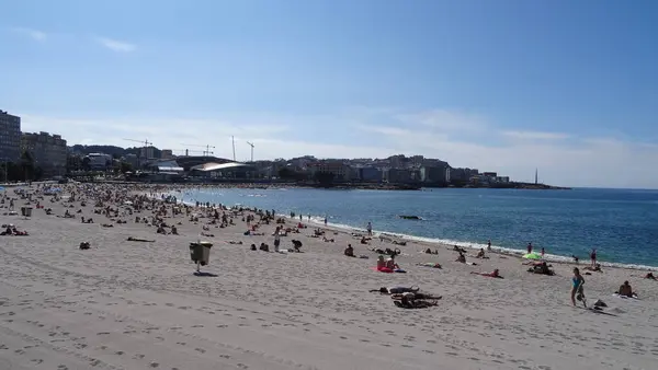 Coruña Una Ciudad Galicia Tiene Una Arquitectura Muy Inusual Hermosa — Foto de Stock