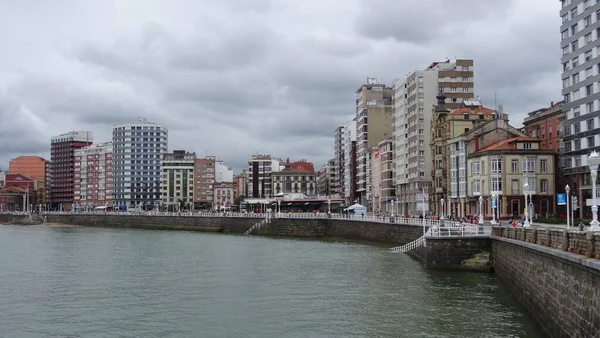 Hijon City Something Happens All Time Stunning Place Ocean Asturias — Stock Photo, Image