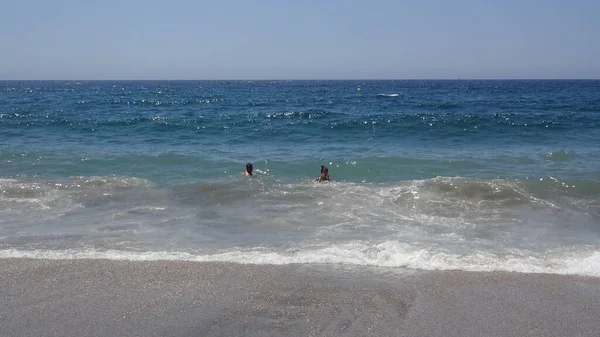 Belo Mar Mediterrâneo Almeria Uma Cidade Espanhola Sul País Água — Fotografia de Stock