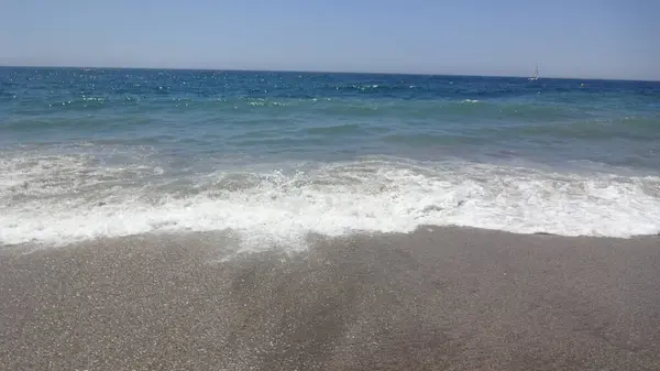 Belo Mar Mediterrâneo Almeria Uma Cidade Espanhola Sul País Água — Fotografia de Stock