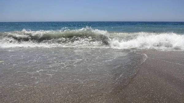 Όμορφη Μεσόγειος Θάλασσα Στην Αλμερία Μια Ισπανική Πόλη Στα Νότια — Φωτογραφία Αρχείου