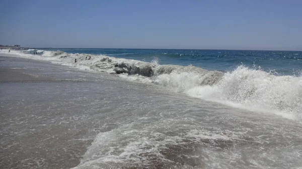Piękne Morze Śródziemne Almerii Hiszpańskim Mieście Południu Kraju Czysta Woda — Zdjęcie stockowe