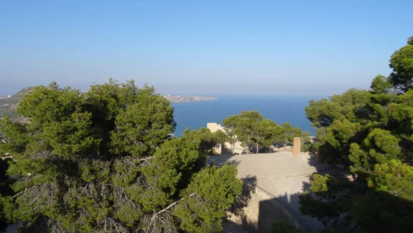 Fästningen Santa Barbara Alicante Utsikten Från Den Och Den Fantastiska — Stockfoto