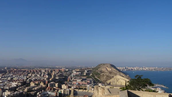 Het Fort Van Santa Barbara Alicante Het Uitzicht Vanaf Het — Stockfoto