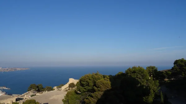 Fortezza Santa Barbara Alicante Vista Essa Splendida Architettura Della Comunità — Foto Stock