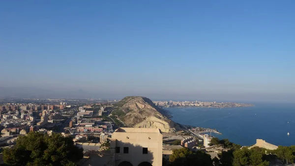 Twierdza Santa Barbara Alicante Widoki Niej Oszałamiająca Architektura Społeczności Walenckiej — Zdjęcie stockowe